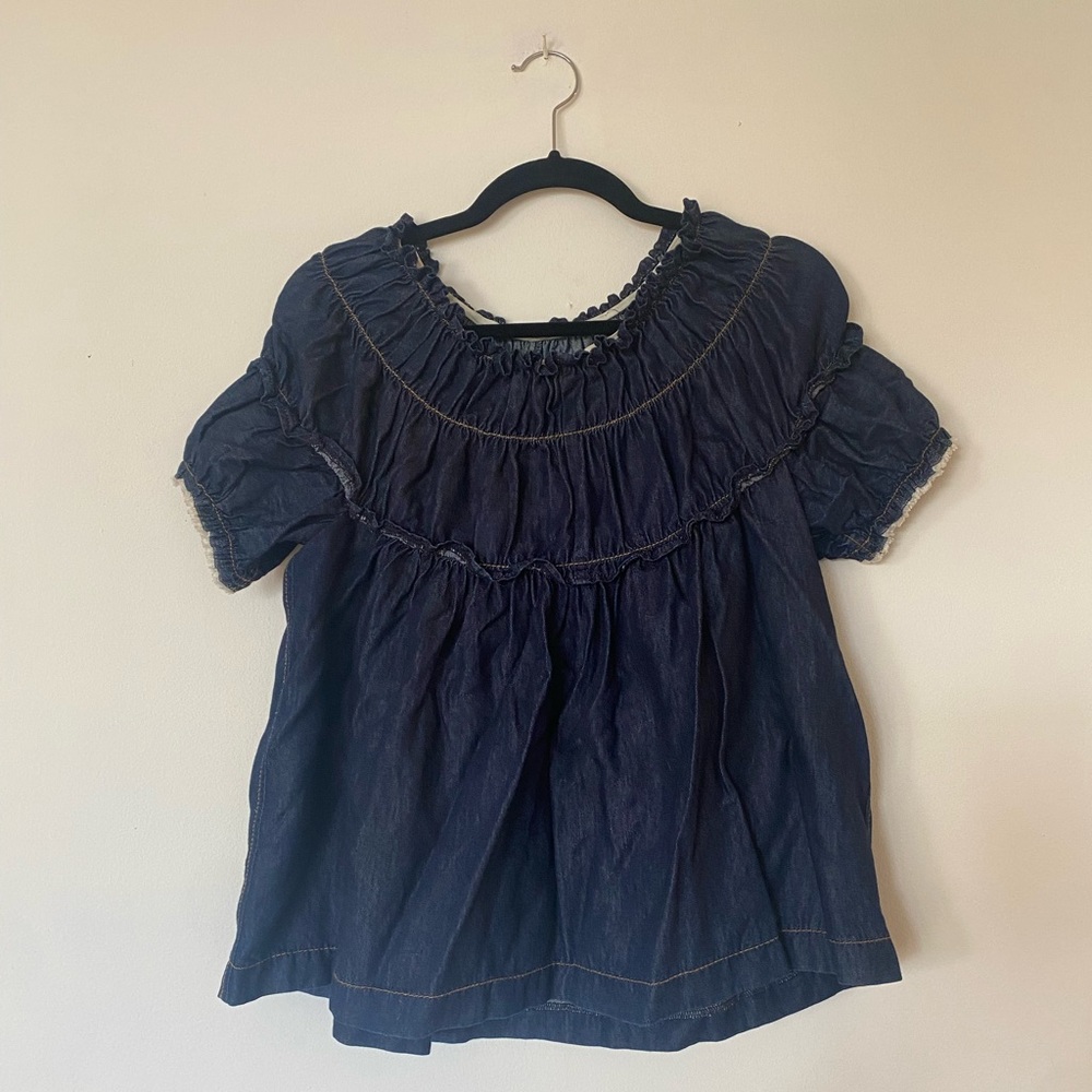 2012 tricot Comme Des Garcons denim blouse